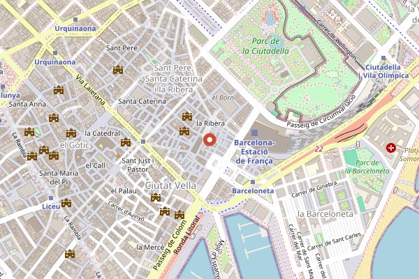 Map showing La Llavor dels Origens in Barcelona