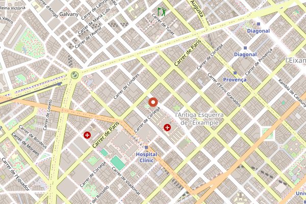 Map showing Maitea in Barcelona