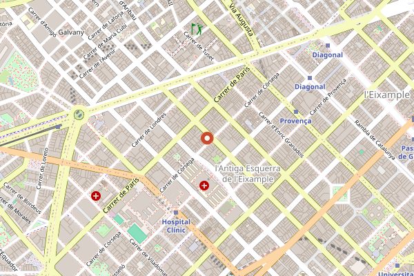 Map showing Paco Meralgo in Barcelona
