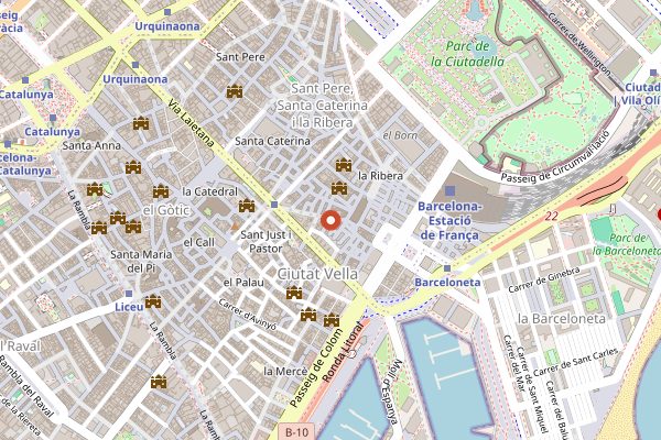 Map showing Sagardi in Barcelona