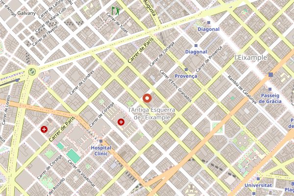 Map showing Semproniana in Barcelona