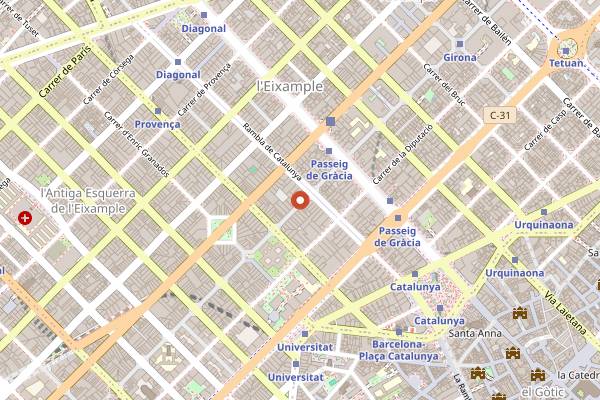 Map showing Vinitus in Barcelona