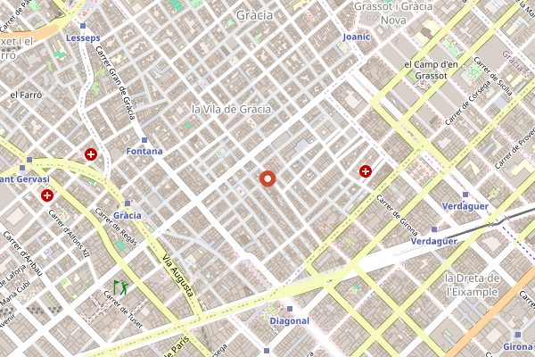 Map showing Right Side Coffee in Barcelona
