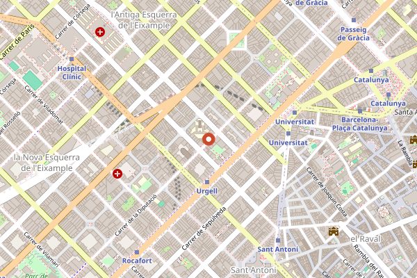 Map showing BCN Kitchen in Barcelona