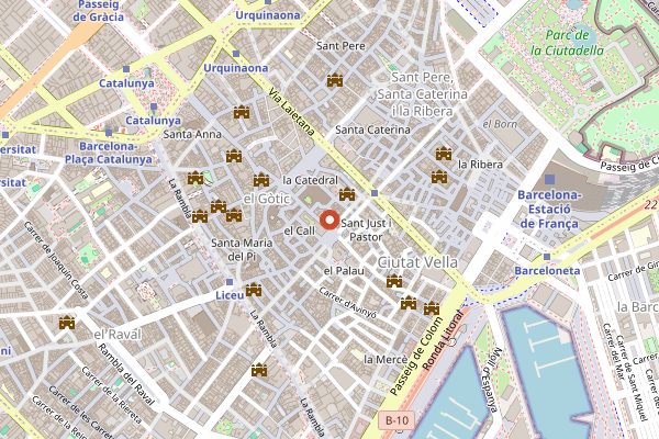 Map showing Cook and Taste in Barcelona
