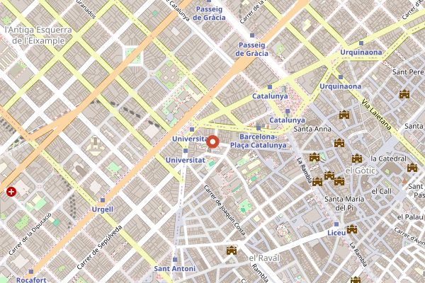 Map showing Flax & Kale in Barcelona