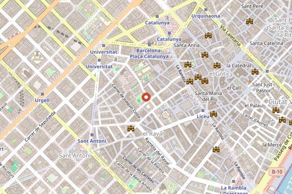 Map showing Veggie Garden in Barcelona