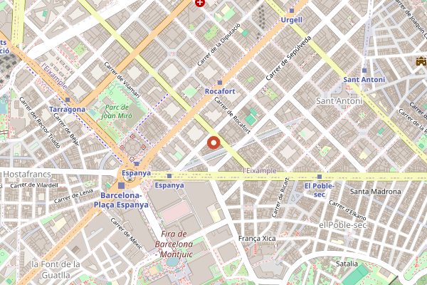Map showing Enigma in Barcelona