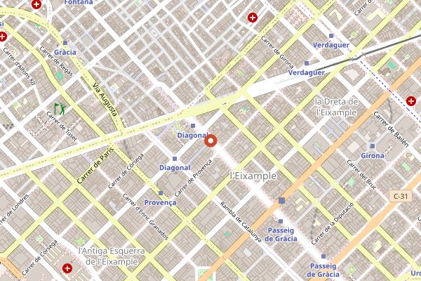 Map showing Barcelona Foodie Tours in Barcelona