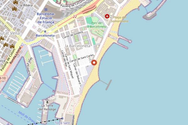 Map showing CDLC Carpe Diem Lounge Club in Barcelona