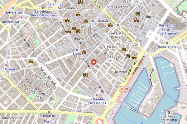 Map showing Ocaña in Barcelona