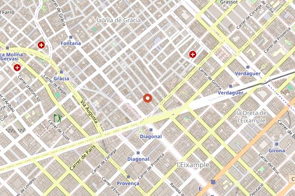 Map showing The Original Old Fashioned in Barcelona
