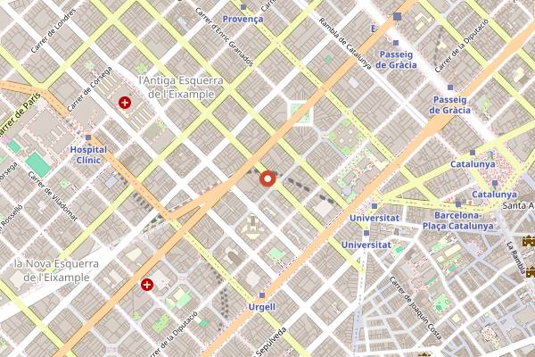 Map showing Punto BCN in Barcelona