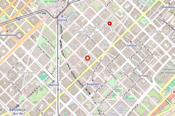 Map showing Sala Razzmatazz in Barcelona