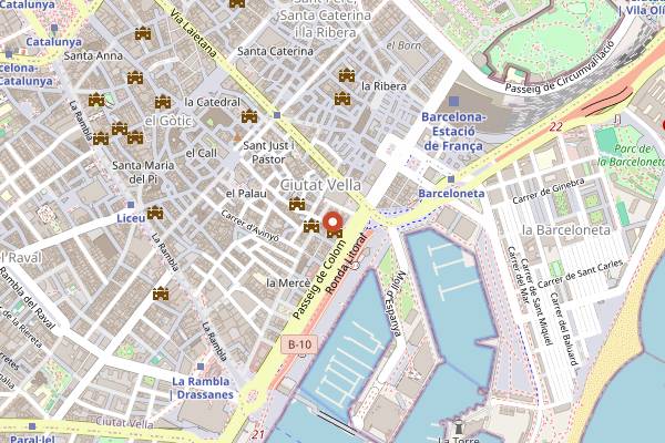 Map showing Sor Rita Bar in Barcelona