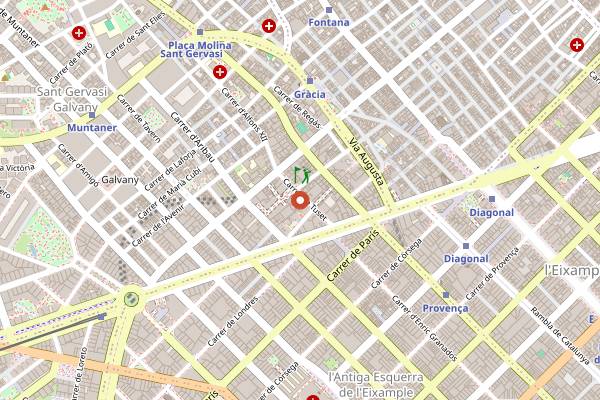Map showing Sutton in Barcelona