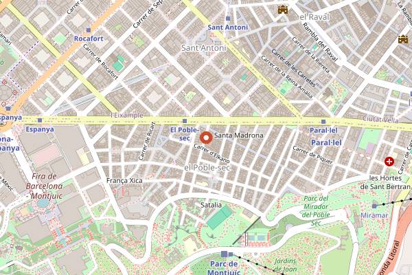 Map showing Tinta Roja in Barcelona