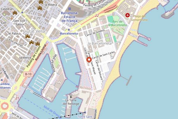 Map showing Can Sole in Barcelona