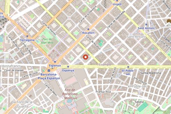 Map showing Come by Paco Mendez in Barcelona