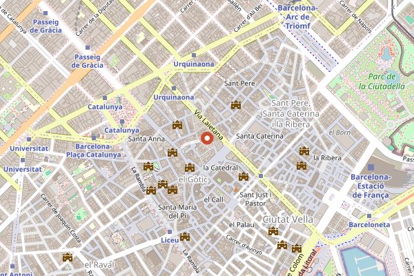 Map showing Koy Shunka in Barcelona