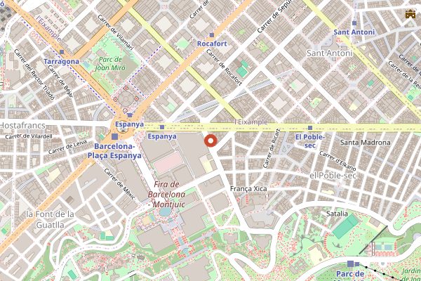 Map showing Pakta in Barcelona