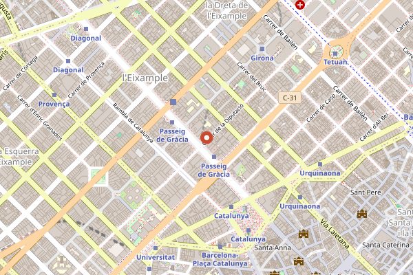 Map showing Tapas 24 in Barcelona