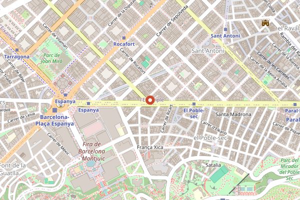Map showing Tickets in Barcelona