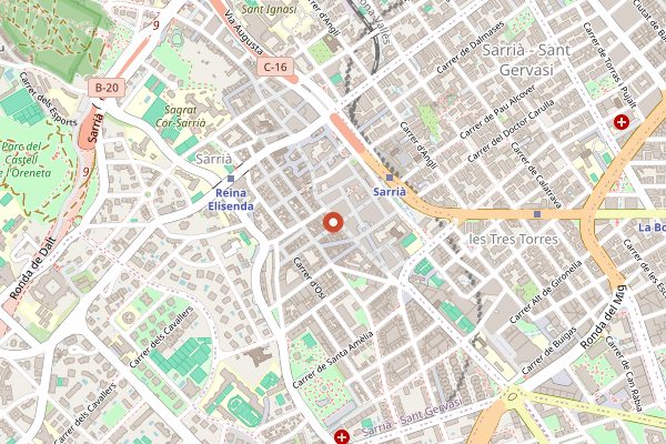 Map showing Bar Tomas in Barcelona