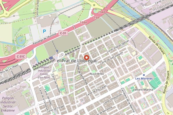 Map showing Casa Amalia (counter) in Barcelona