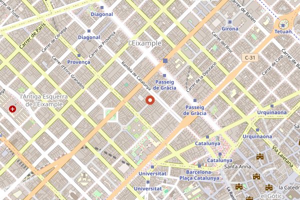 Map showing Vinitus in Barcelona