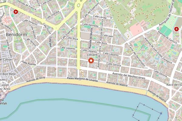 Map showing Rockstar Benidorm in Benidorm