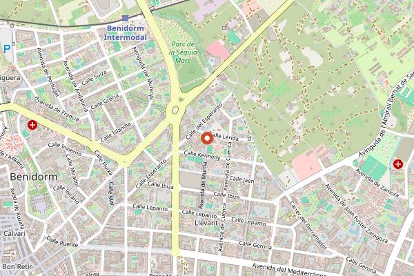 Map showing Café De Kroon in Benidorm