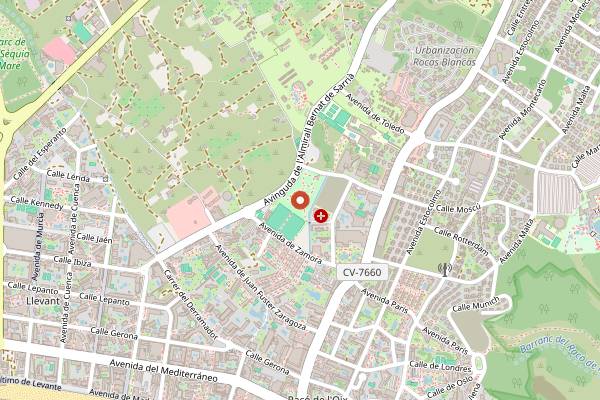 Map showing Cafe Leroy in Benidorm