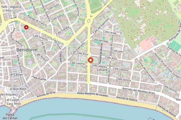 Map showing Easy Coffee in Benidorm