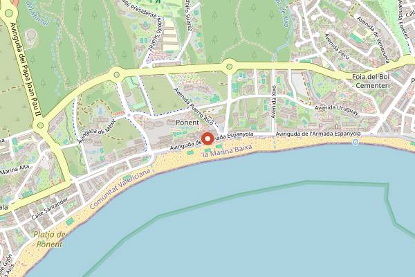 Map showing Ongi Etorri Manolo 1 in Benidorm