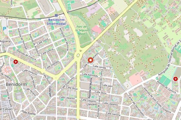 Map showing Taberna Andaluza in Benidorm
