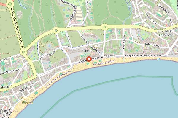 Map showing Shija Escuela Culinaria in Benidorm