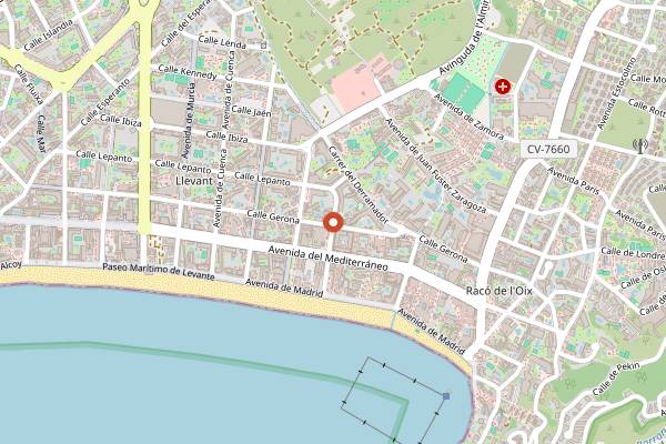 Map showing Ducado in Benidorm