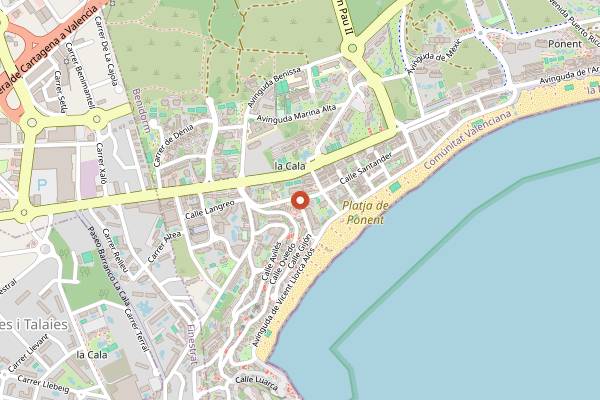 Map showing Dharma Wine Bar in Benidorm