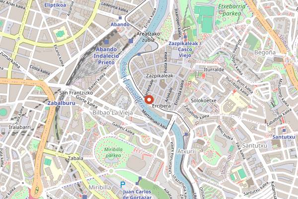 Map showing Bohemian Lane in Bilbao