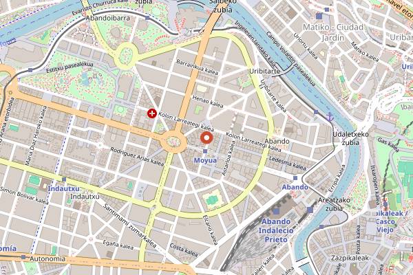 Map showing Pasteleria Suiza in Bilbao