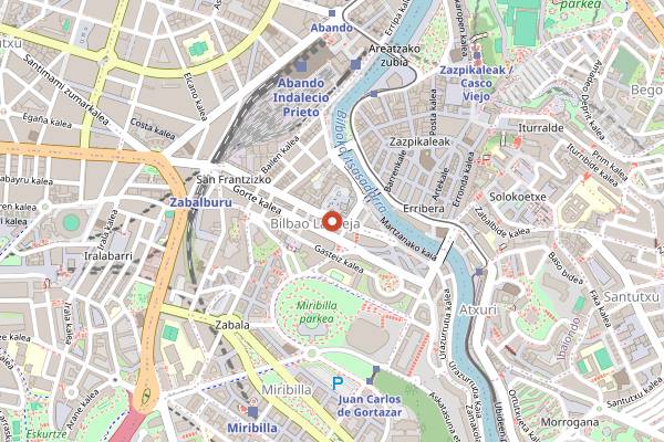 Map showing Bar Arias in Bilbao
