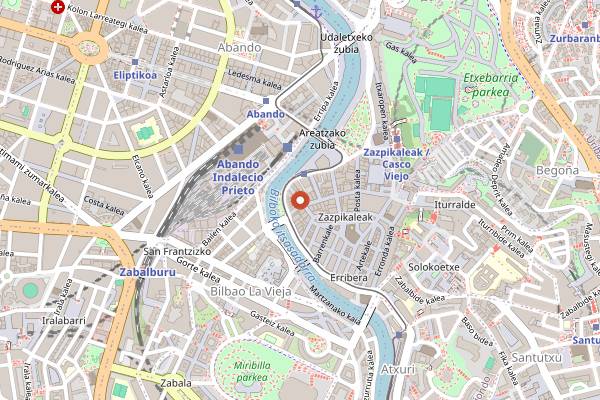 Map showing Bar Irrintzi in Bilbao