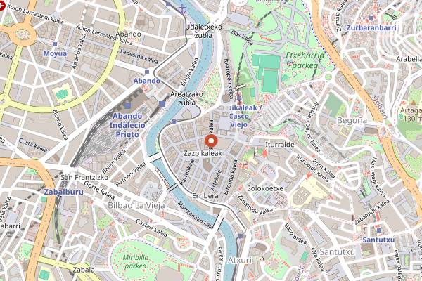 Map showing Baster in Bilbao