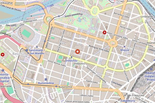 Map showing Cork in Bilbao