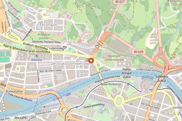 Map showing Arvo Specialty Coffee Deusto in Bilbao