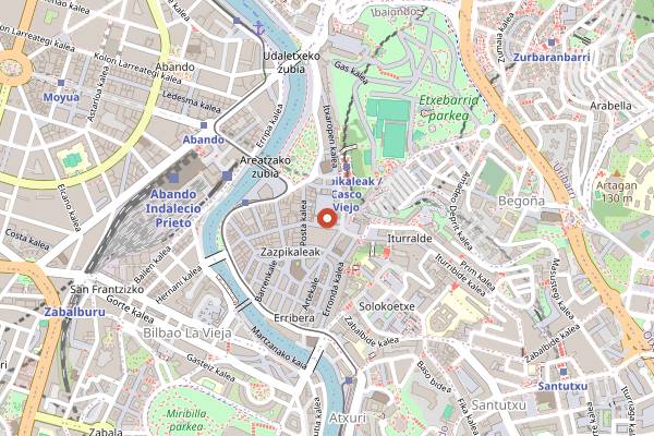 Map showing Cafe Bar Bilbao in Bilbao