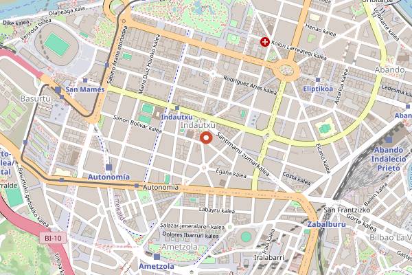 Map showing Grafit kafetegia in Bilbao