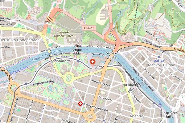 Map showing Bistró in Bilbao