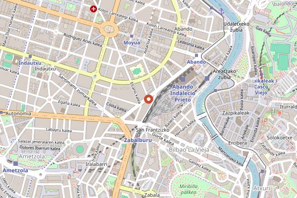 Map showing Casa Rufo in Bilbao